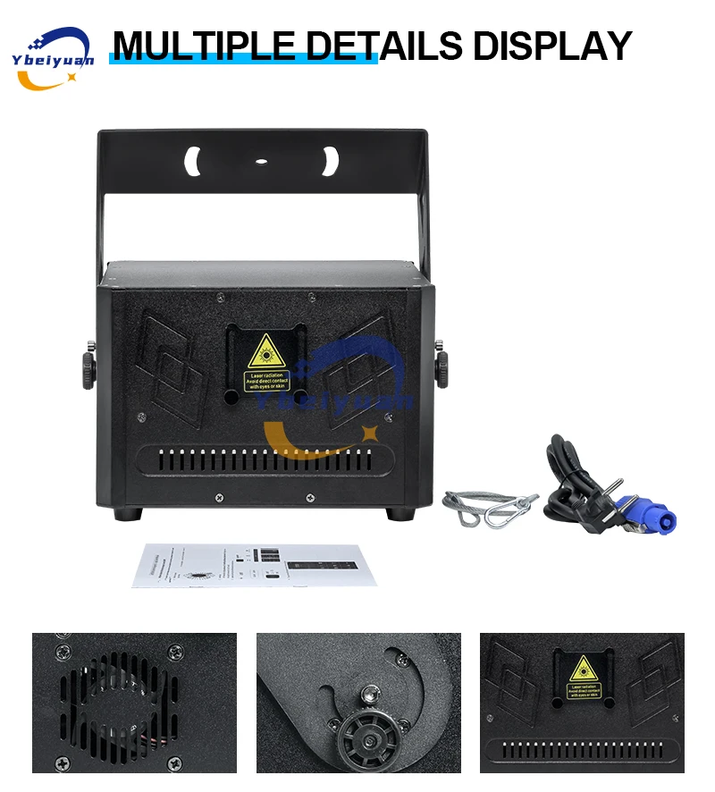 15W Vollfarbige RGB-Animations-Laserbeleuchtung ILDA, RJ45, DMX, Mobile App-Steuerung Bühnenlaser für Disco, DJ, Bar, Hochzeit, Party – Detail 4