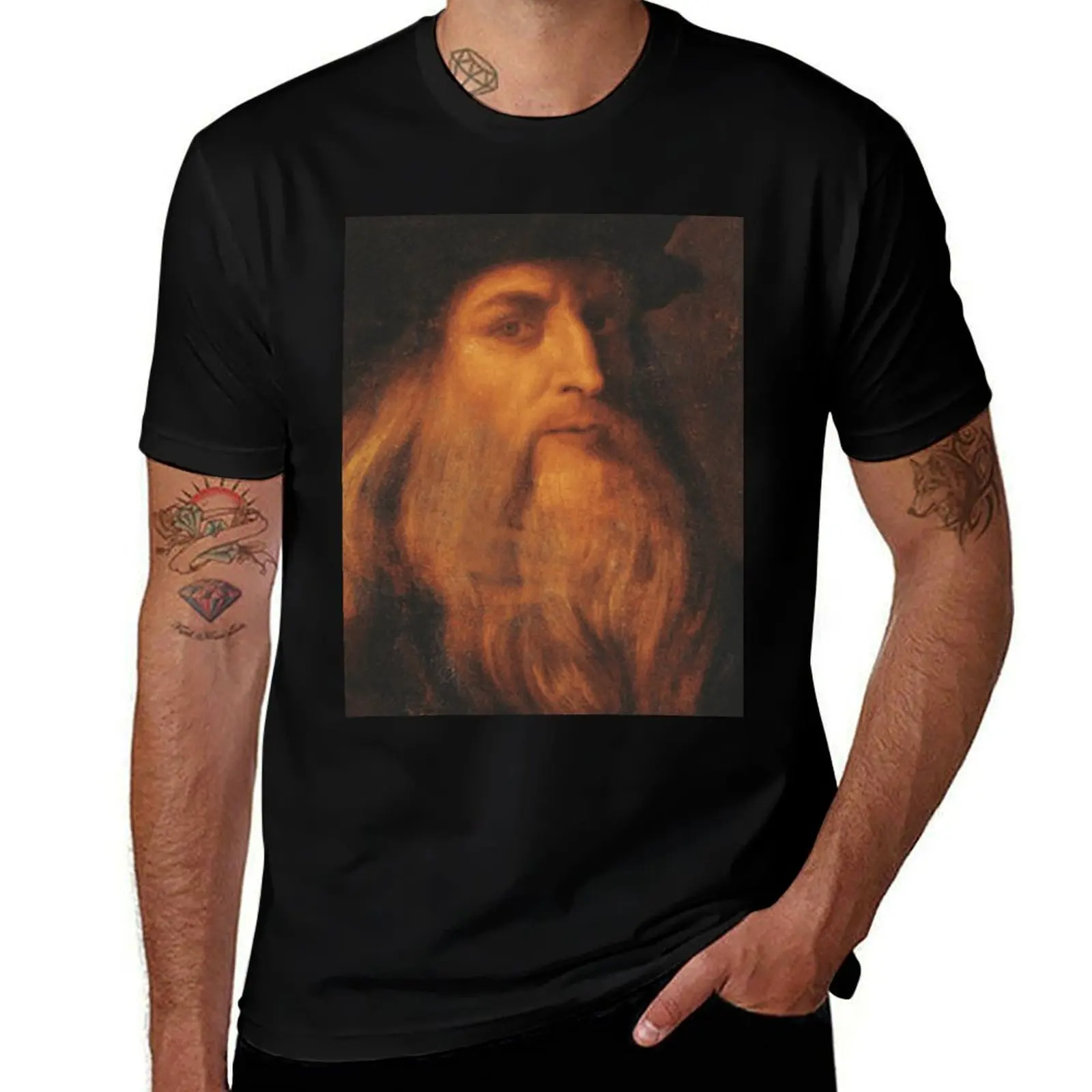 

Self portrait by Leonardo Da Vinci T-Shirt custom shirt graphic shirts plus size clothes custom t shirt workout shirts for men