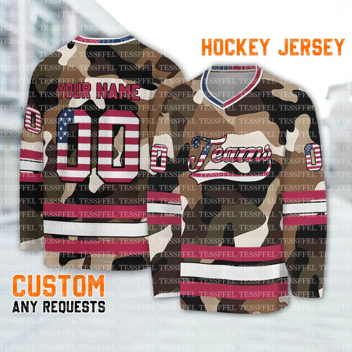 

Custom Name Team Logo Vintage Flame Gradient Graffiti Colorful Pullover 3DPrint Unisex Casual Harajuku Hockey Jersey Shirts AX5