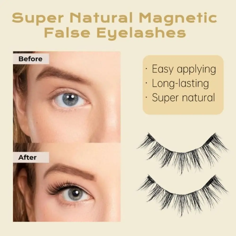 Magnetyczny zestaw rzęs magnetycznych bez kleju Faux Mink Magnetic Lashes Zestaw rzęs magnetycznych wielokrotnego użytku Natural Look