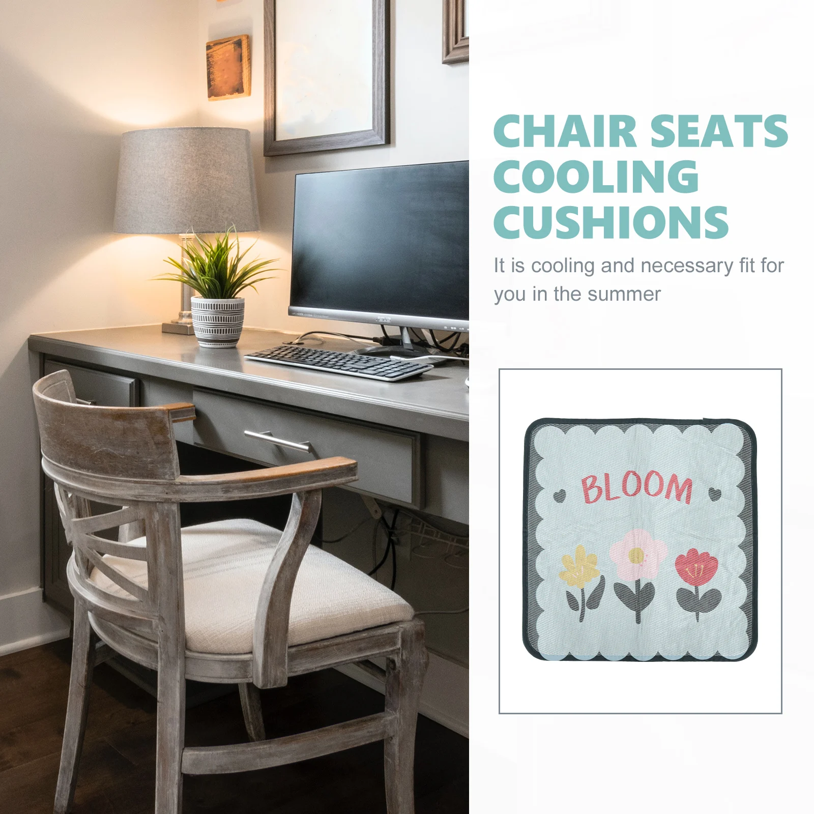

Office Chair Silk Cushion Seat for Fall to The Ground Butt Cool Cooling Pads Desk