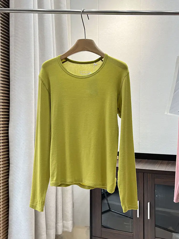 المرأة ميرينو الصوف محبوك تي شيرت كوي جاف تنفس الرياضة في الهواء الطلق امتصاص العرق قاعدة مرنة irt لينة للا شك #4