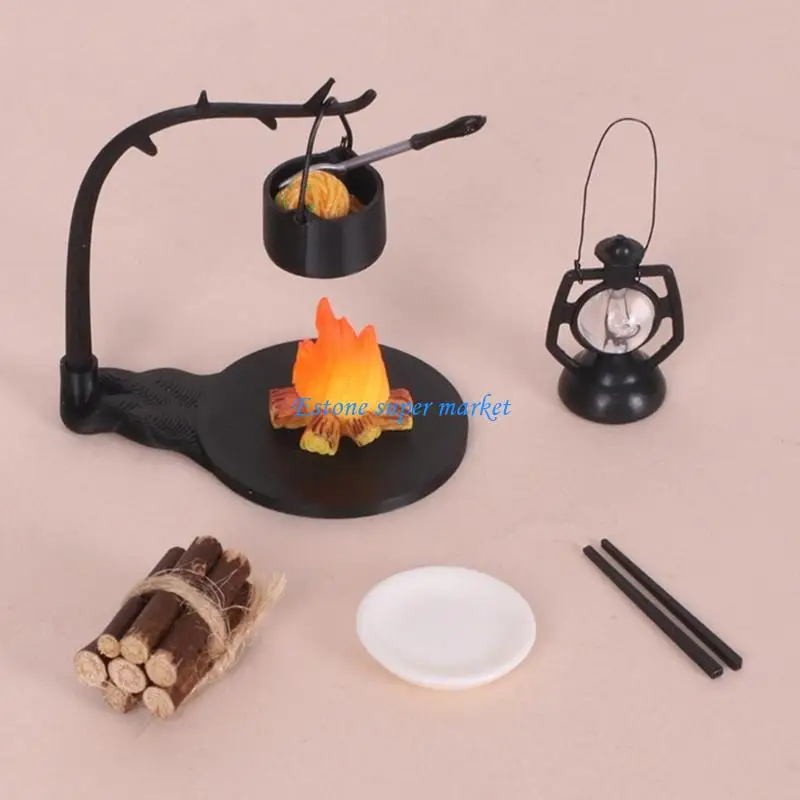 090B 1/12 Scale Realistic Firewood Stack For Camping Scene And Miniature Display