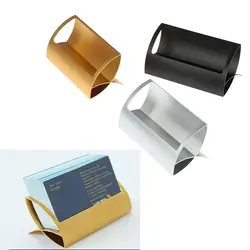 1PC Creative Metal Card Holders Office Display Desk Business Card Holders Desk Accessories Stand Clip