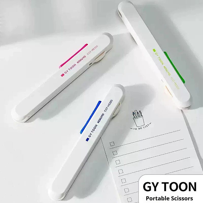 KOKUYO Portable Scissors Open Box Cutter Knife GY TOON Multi functional, Single Hand Scissor Unpacking/Express Delivery Supplies