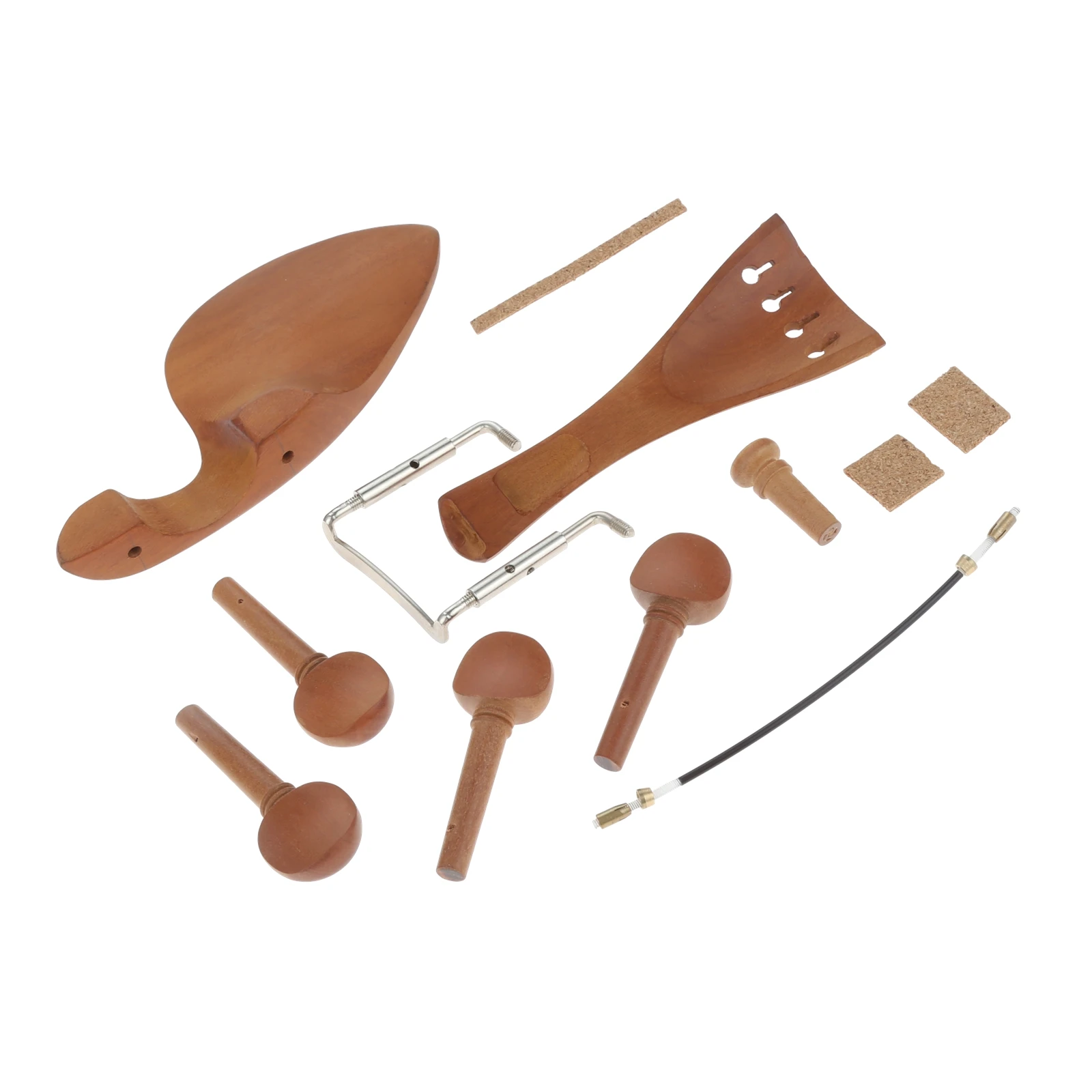4/4 Violin Rosewood Accessories Parts Fittings Tailpiece+Tuning Pegs+Endpins+Chin Rest/Chin Holder Tuning Pegs Set for Violin - Image 5