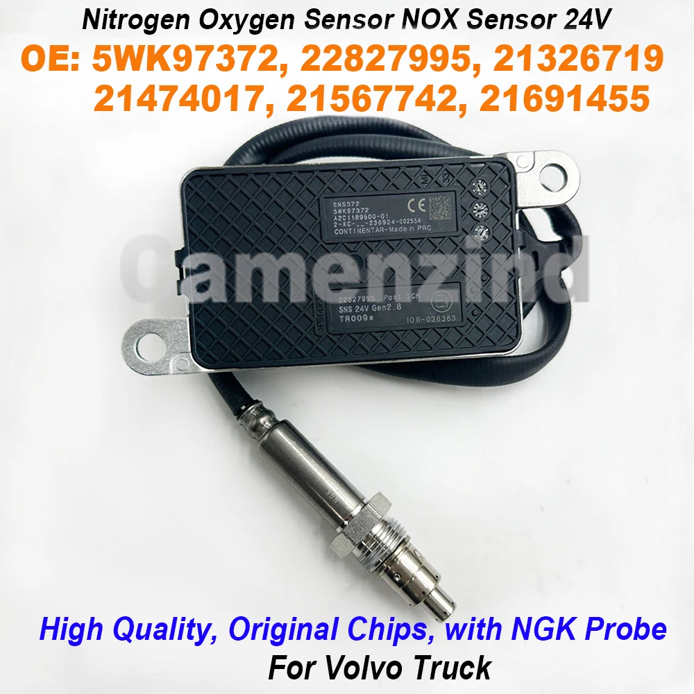 

NEW 22827995 5WK97372 24V Nitrogen Nox Oxygen Sensor For Volvo Truck 21326719 21474017 21567742 21691455 22315987 7421326719