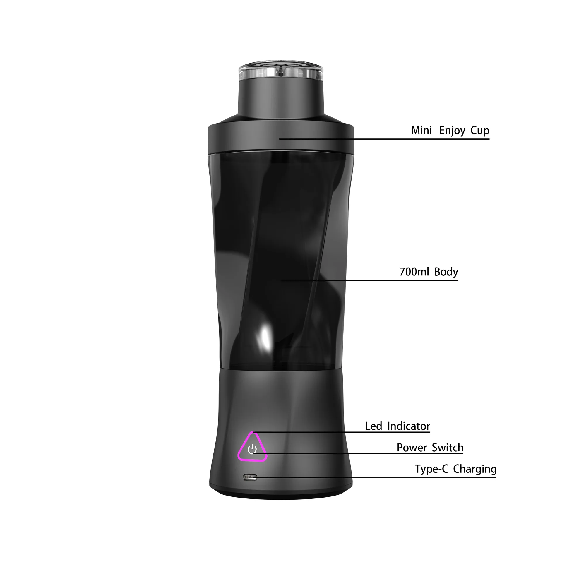 Portable Blender - Large-capacity Portable Juice Blender with Strong Power for Crushing Ice and Juicing