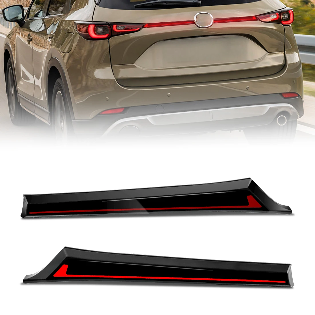 

3-in-1 Functions Rear Running Light For Mazda CX-5 2022 2023 2024 2025 Brake Light Dynamic Turn Signal Lamp Warning Tail Light