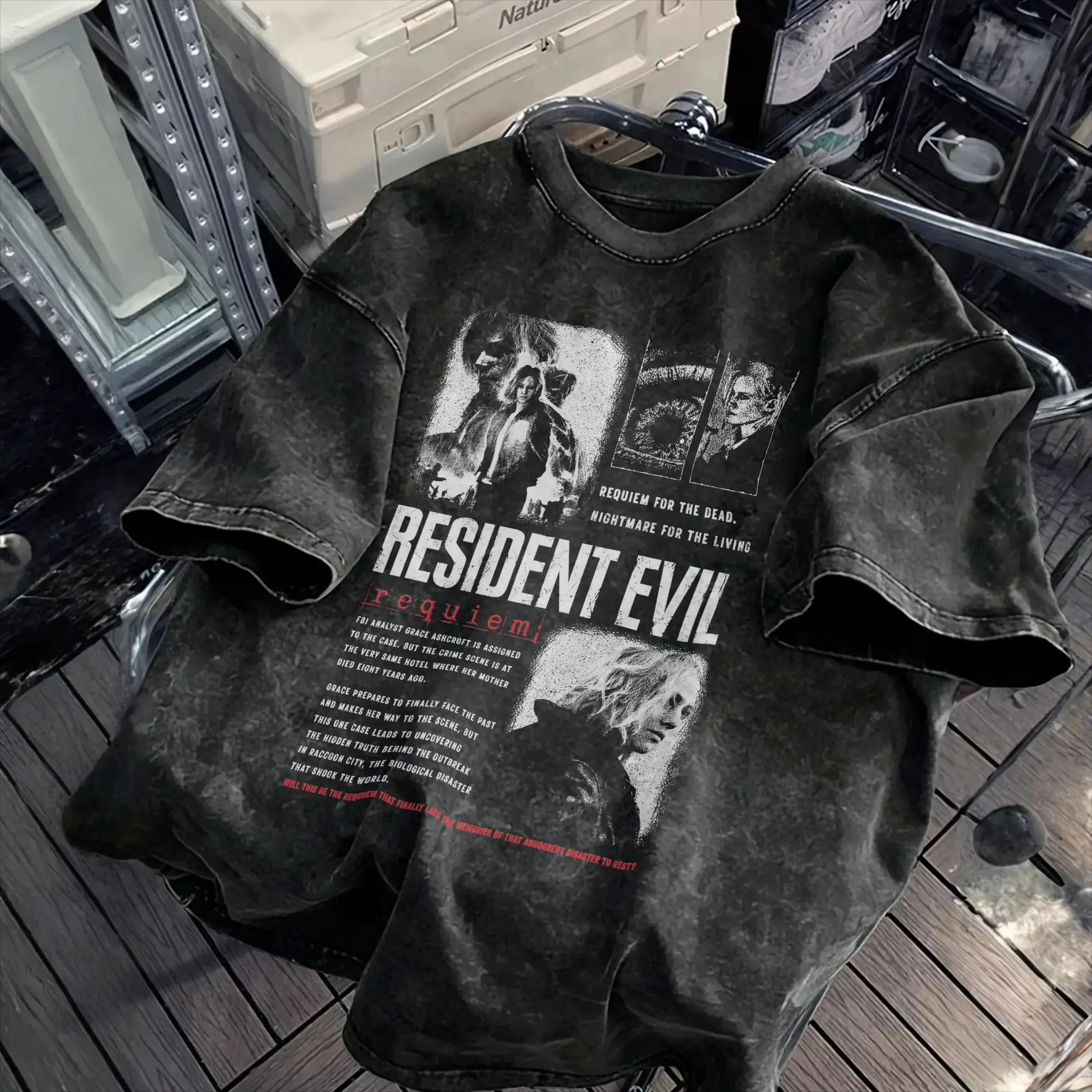 Men's Resident Evil 9 Requiem T-Shirts  Tops Summer Street Style Short Sleeve T-Shirt O Neck Fashion Casual Tshirt Wholesale