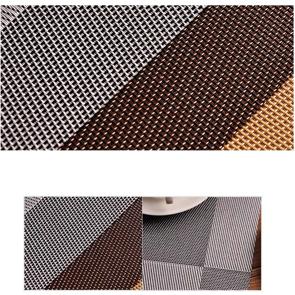 

4 pcs PVC Anti-slip Dining Table Heat Insulation Decor Protective Waterproof Mat for Tableware