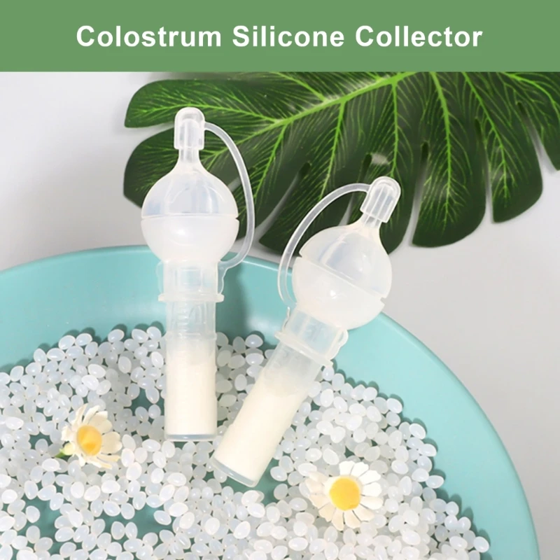 Reusable Silicone Colostrum Collector for Newborns Feeding Portable Breastfeeding Milk Storage Tube 4ML Capacity