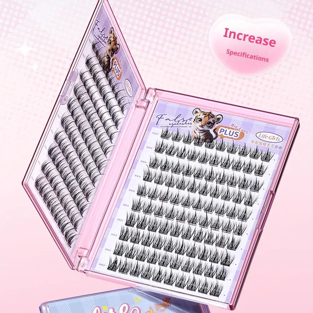 Glue-Free False Eyelashes: Natural Sunflower Style Everyday False Volumised 2026 High-Capacity Curl Segmented Lashes Eyelas X2B8