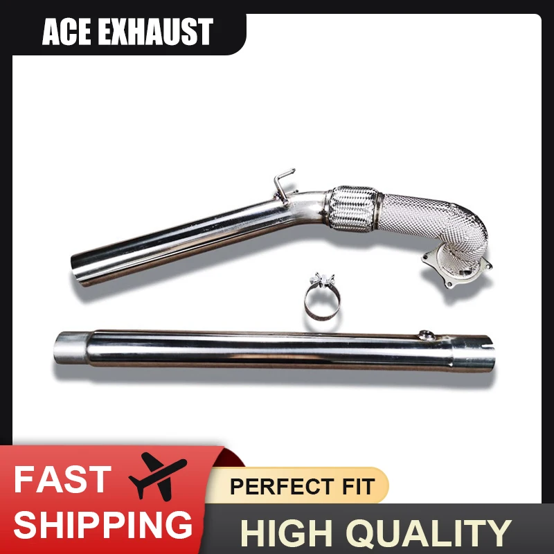 

ACE Exhaust Stainless Steel Pipe Downpipe For VW GOLF 6 GTI MK6 2.0T 2009-2013 High Performance Exhaust Header Exhaust Systems