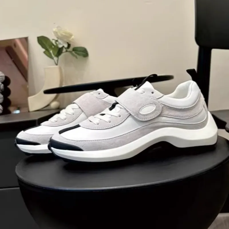 

Thick-soled Height-increasing Chunky Sneakers Women Outdoor Hiking Sports Shoes Korean-style Genuine Leather Retro Casual Shoes