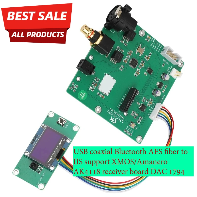 

Support XMOS/Amanero AK4118 receiver board DAC 1794, USB coaxial Bluetooth AES fiber to IIS