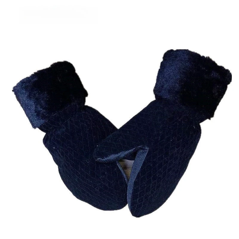 قفازات رجالية دافئة 40 قطنية لليد تحت الصفر محشوة من القطن مقاومة للبرد قفازات رجالية بمفصل أصابع الجيش الأخضر قفازات عتيقة