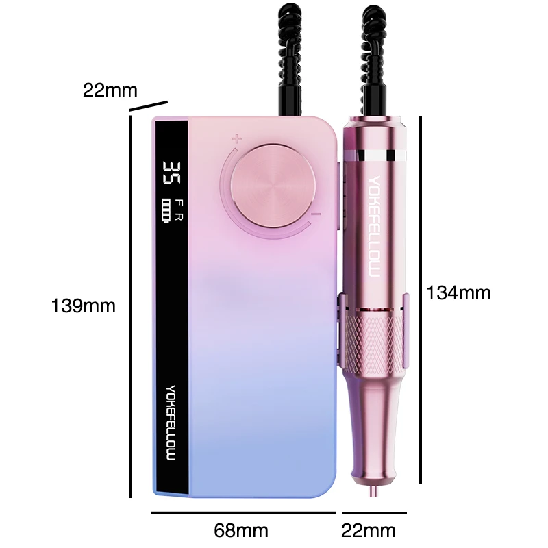 35000RPM Electric Nails Sander Rechargeable Nail Drill Machine LCD Display Professional High Torque Milling Cutter For Manicure