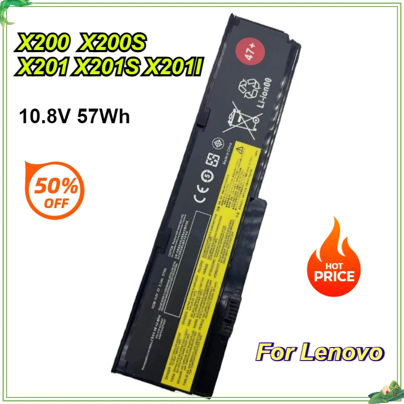 

New Laptop Battery for Lenovo IBM ThinkPad X201 X201S X201I X200S X200 10.8V 57Wh