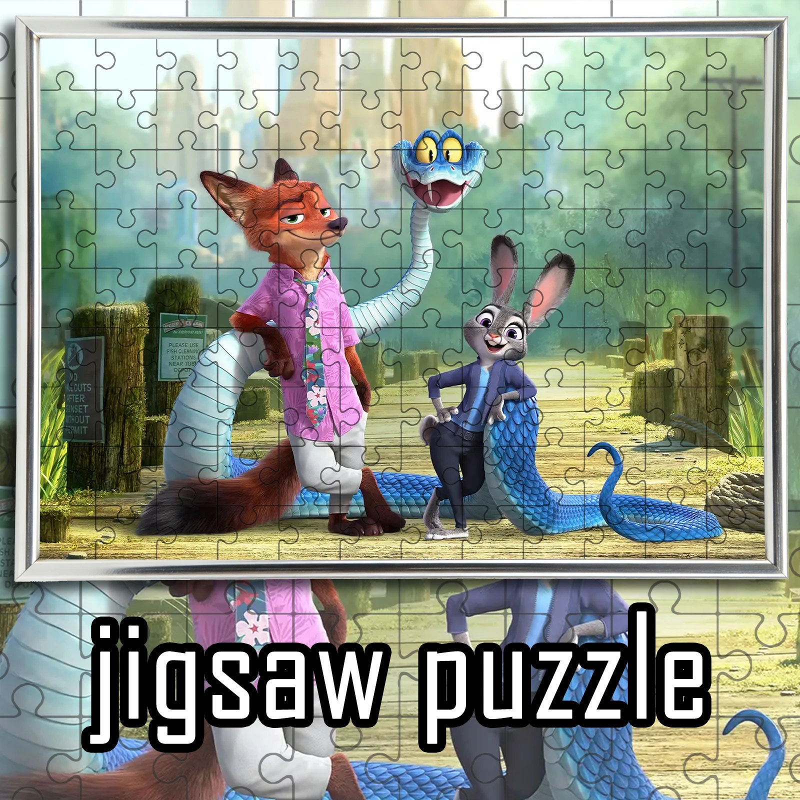 

Wooden Jigsaw Puzzle Zootopia Nick Judy Funny Style 108/200/300/500/1000pcs Cartoon Peripheral Gift for Fans Home Decor