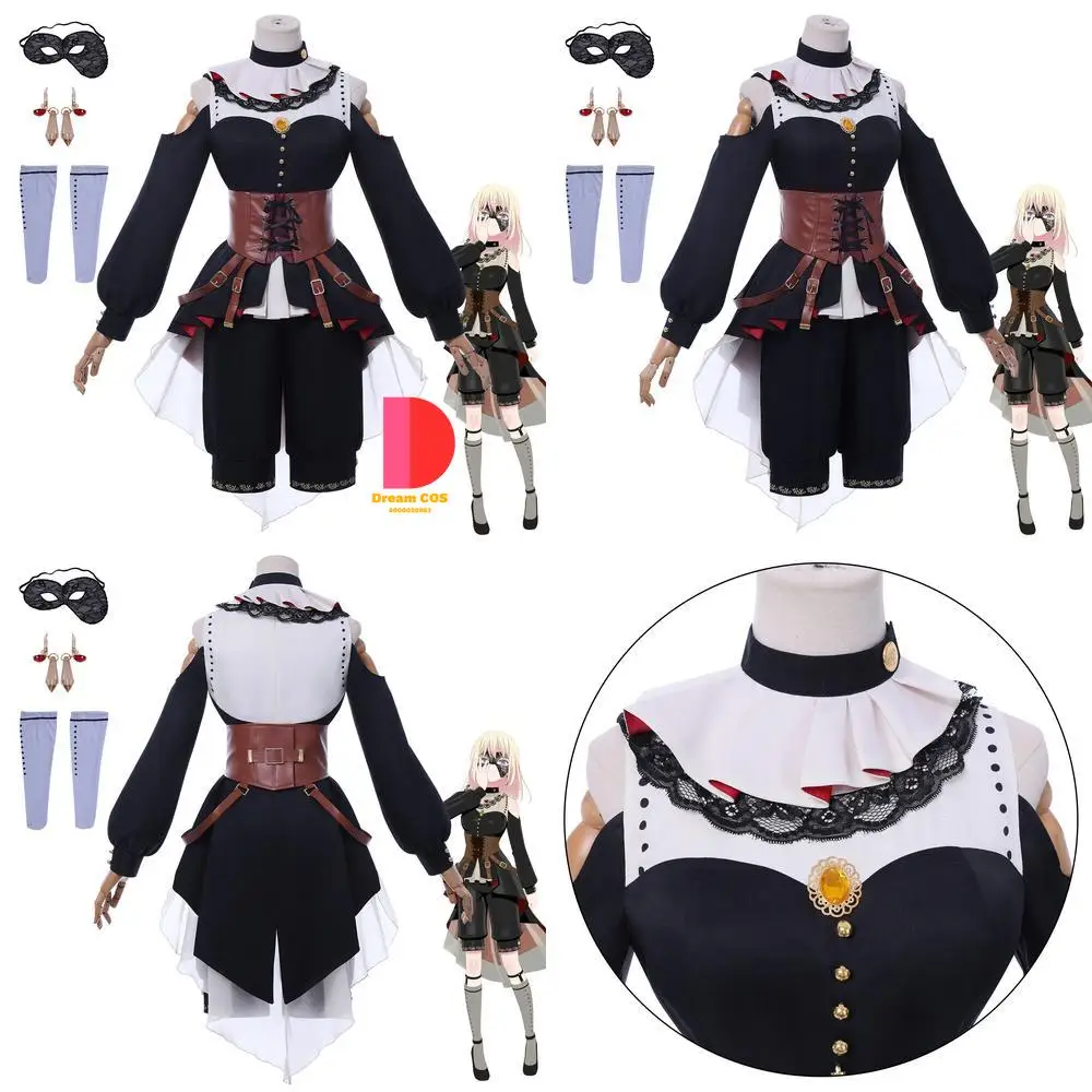 

Popular BanG Dream AveMujica Cosplay Costume Anime Misumi Uika Stage Role Play Women Wig Comic Conn Halloween Party Outfit