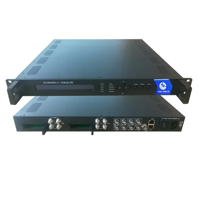 เครื่องถอดรหัสสัญญาณดิจิตอลระดับมืออาชีพ DVB-S2 DVB-T/T สำหรับช่องสัญญาณที่เข้ารหัสพร้อม CAM /Slots รุ่น COL5841B