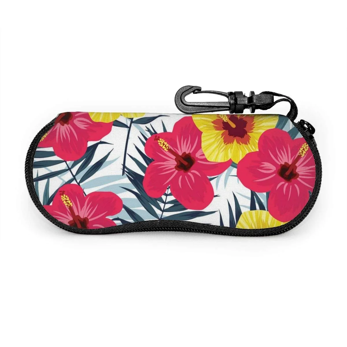 Palm Leaves Sunglasses Case Soft Ultra Light Portable Zipper Eyeglass  Versatile Neoprene Customized