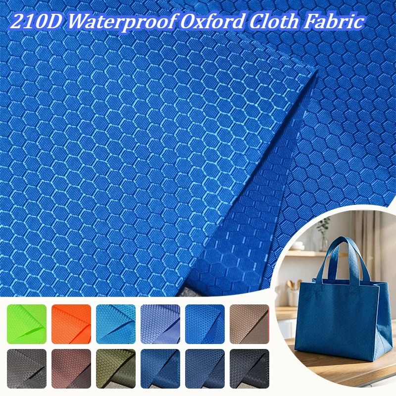 PU Coating 210D Waterproof Oxford Fabric Encrypted Honeycomb Pattern For Tent Backpack Luggage Drawstring Bag DIY Sewing Fabric