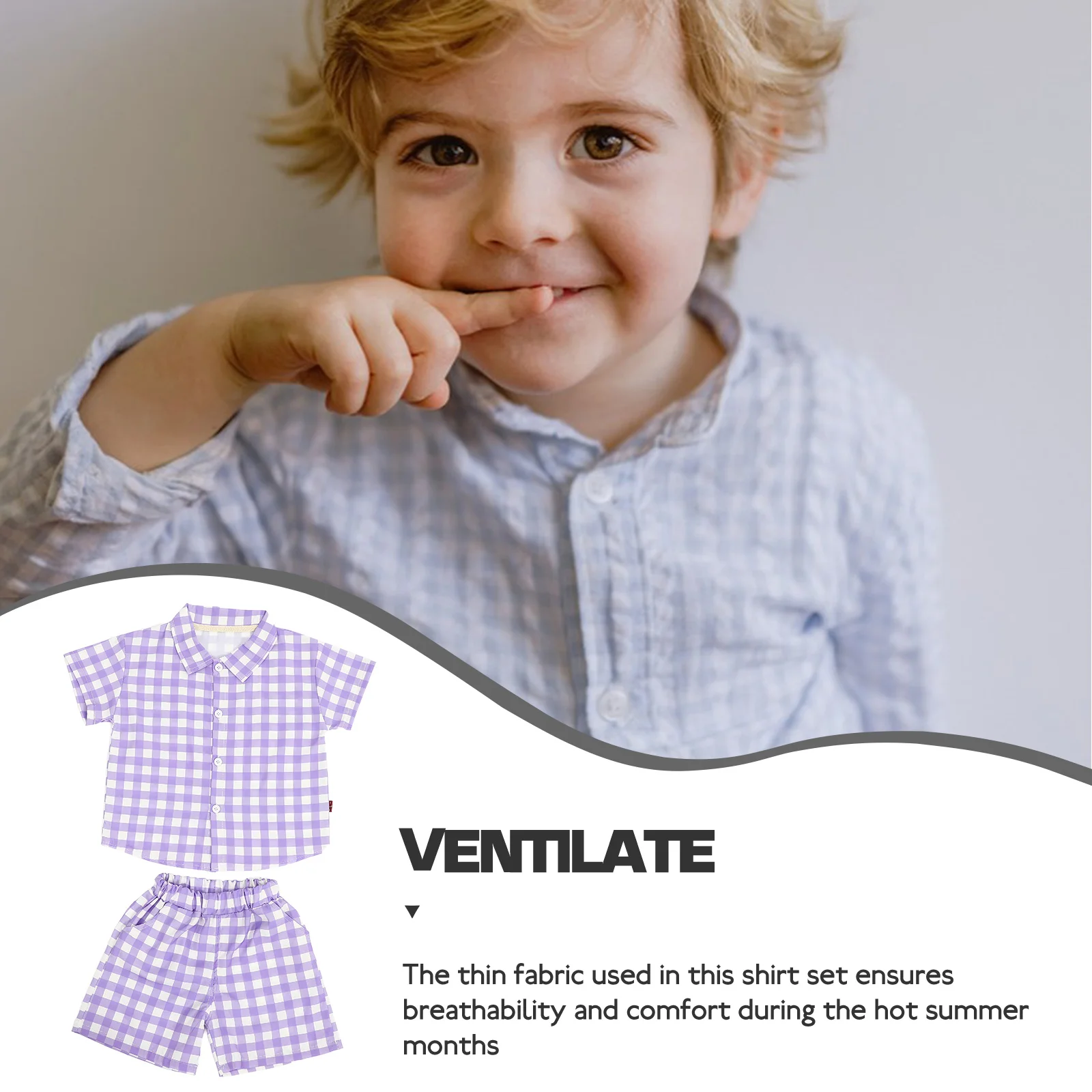 

1 set Children's Short Sleeve Shirt Suit Baby Clothing Summer Toddler Boy Outfit Cotton Breathable Comfortable Bright Color