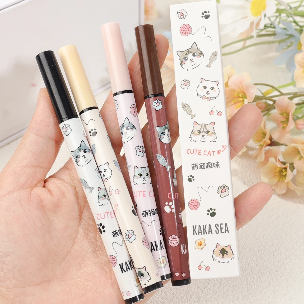 Waterproof Ultra-thin Liquid Eyeliner Korean Makeup for Women Quick Dry Smooth Eye Liner Long Last Lower Eyelash Pen Cosmetics