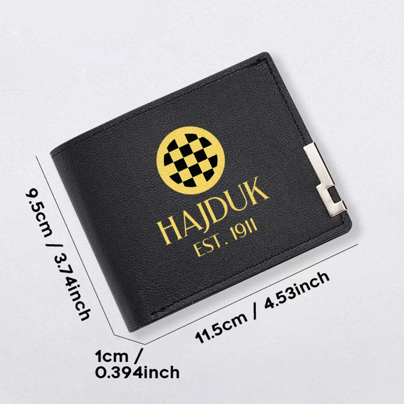 하주크 에스티 1911 남성용 슬림 PU 지갑 블랙 골드 로고 우아한 일상용 비즈니스 스타일 가볍고 내구성 있는 디자인