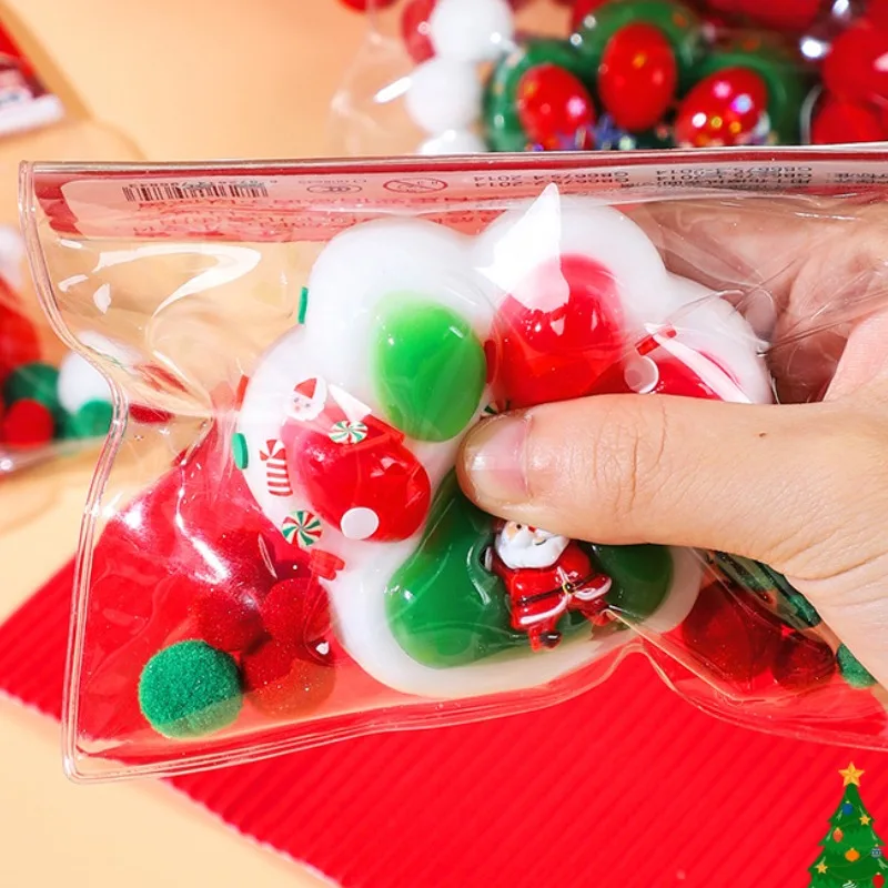 Leuke Zachte Kleverige Stress Relief Relax Speelgoed Knijp Kerst Kat Poot Speelgoed Decomprimeren & Knijpen Kat Poot Knijpen Speelgoed Kerstcadeau