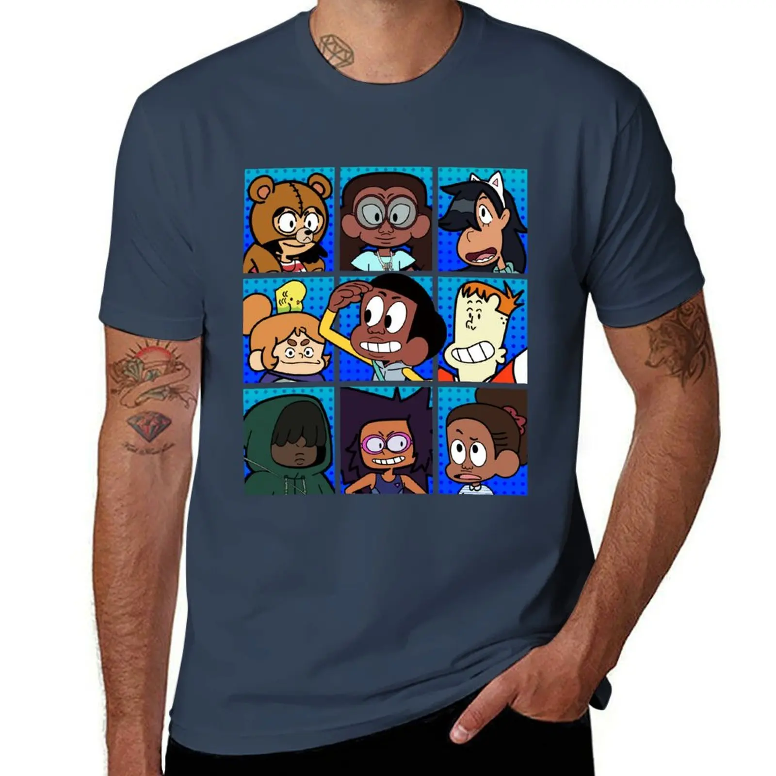 

Craig of the Creek Characters Blue T-Shirt Urban Casual Loose Fit Tee