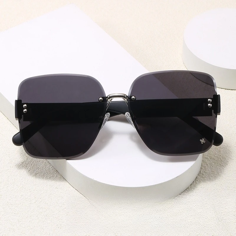 Women's 2025 Rimless Edge Sunglasses - Stylish UV Protection, Trendy & Chic, Polarized Lenses for Fashion