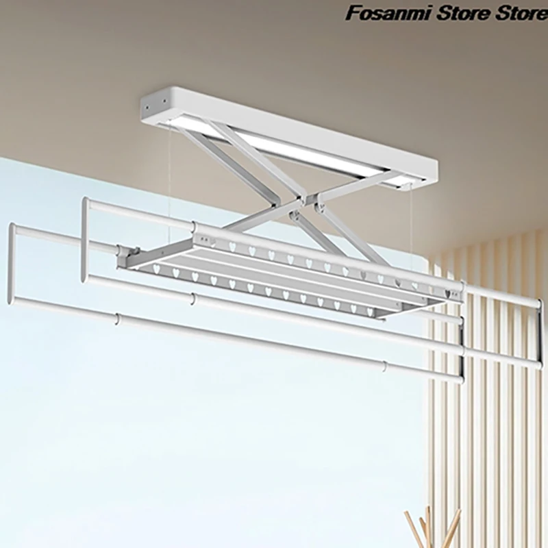 

Double Mechanical Arm Remote Control Lifting Electric Clothes Drying Rack Retractable Foldable Smart Clothes Drying Rack