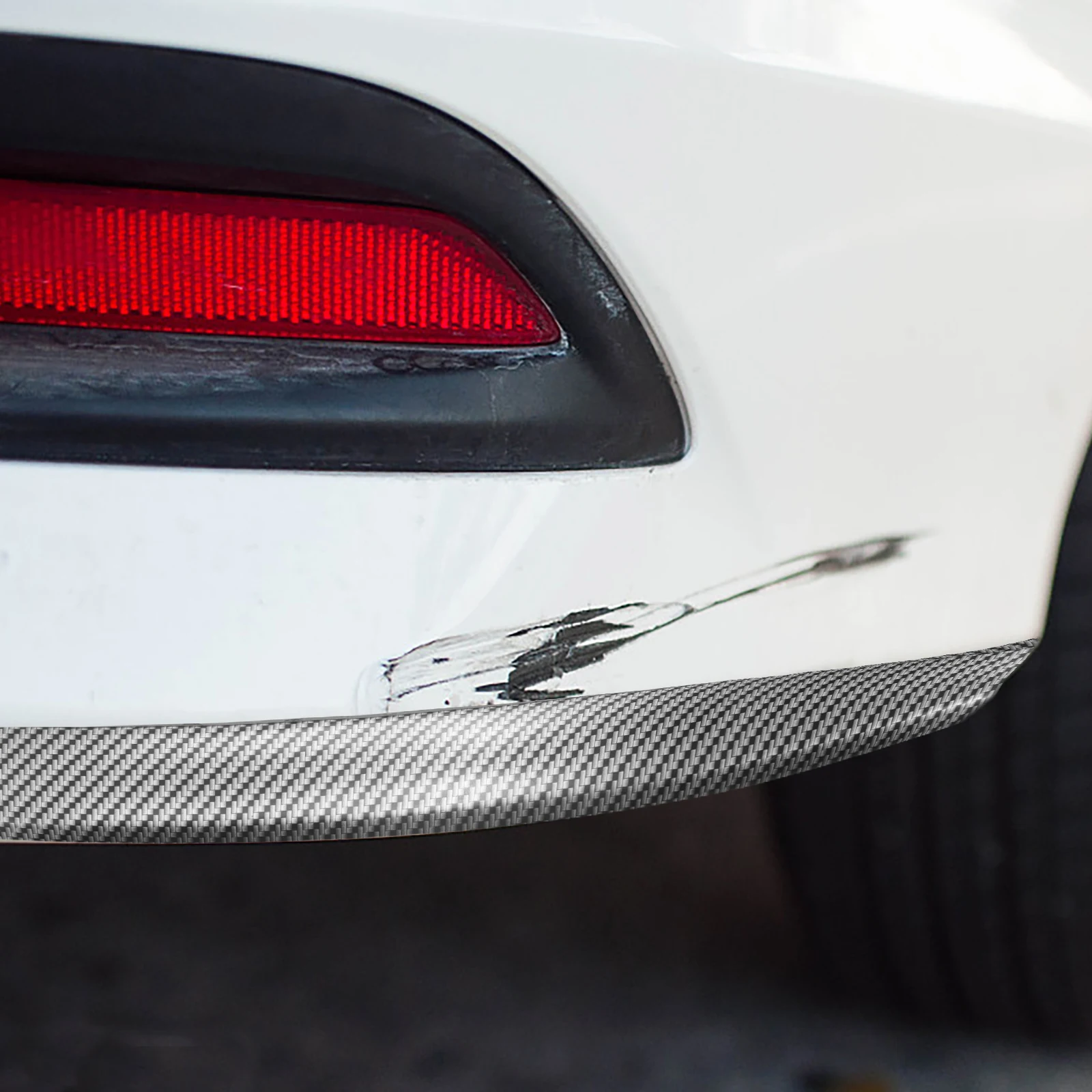 

1 Strip Anti Collision Bumper Guards for Car Door Edge Protector Black Scratch Resistant Sill Accessories Carbon Fiber