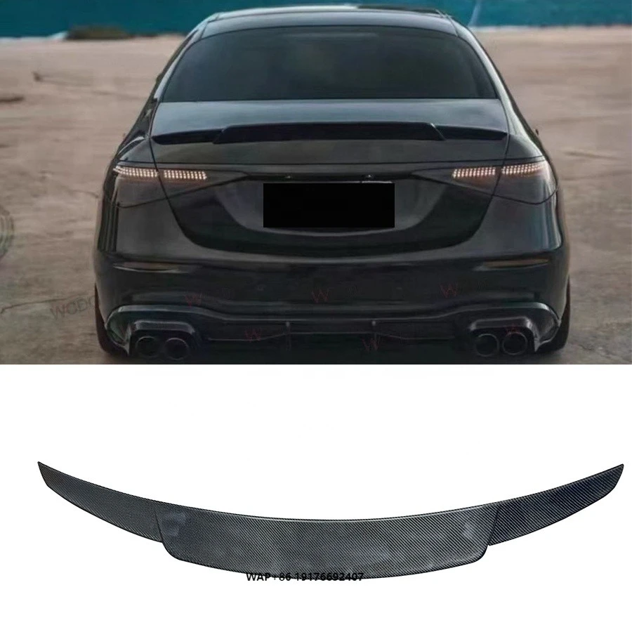 

Carbon Fiber Rear Spoiler for Benz S Class W223 S580 S680 2021-2024 B Style Carbon Rear Trunk Lip Duck Tail Spoiler Car Parts