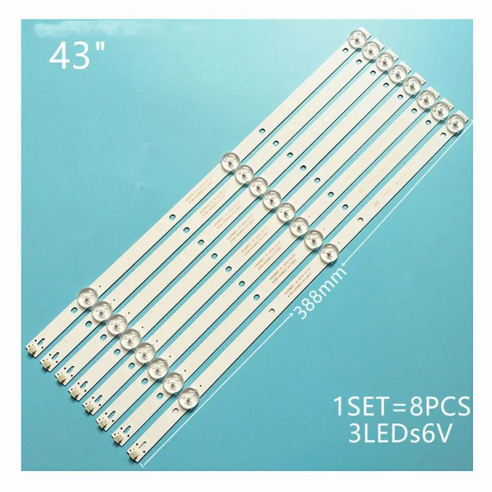 

LED strip for backlight Panasonic tx-43fr250 43DL4012N/62 43HFF5952 43BDL4012N/62 43PFT4002 L43E6800 43L1600C K430WD9 K430WDK3