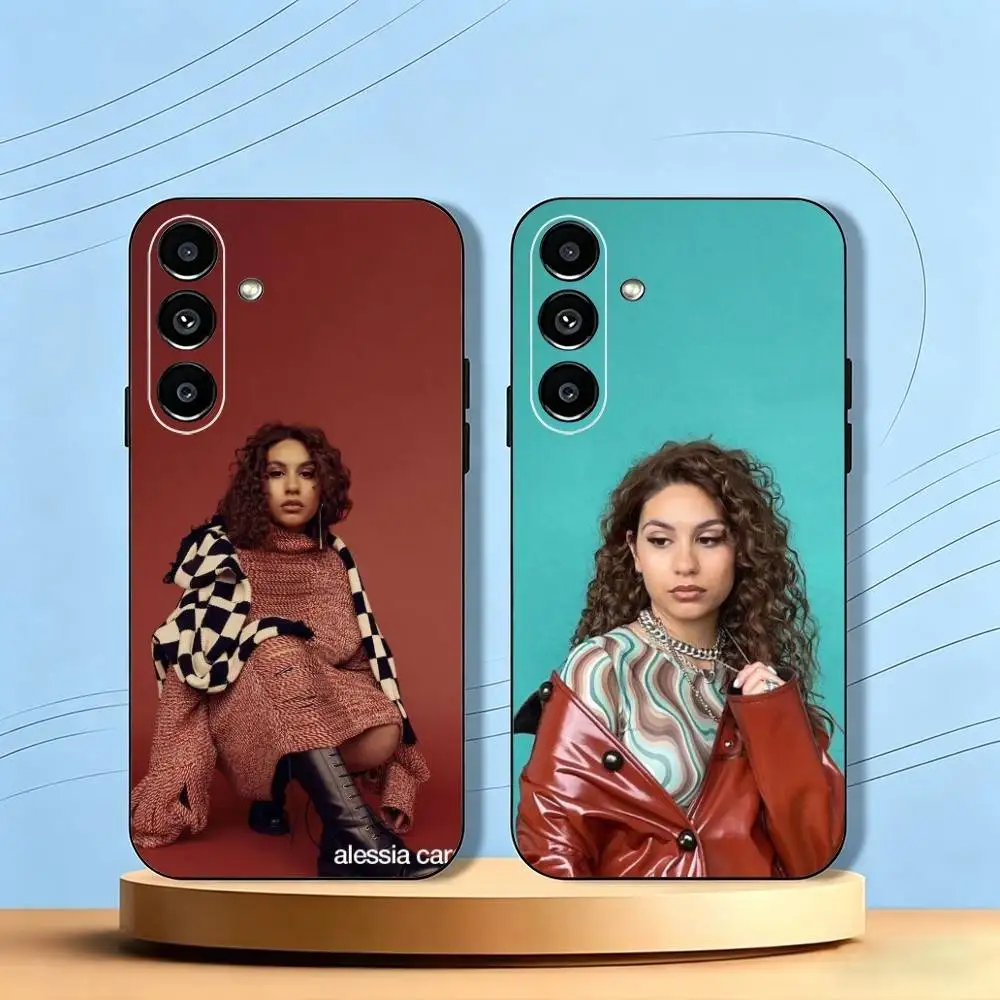 Funda de teléfono Alessia Cara Here Singer para Samsung Galaxy A73,A72,A71,A70,A53,A52,A51, otros, funda negra suave