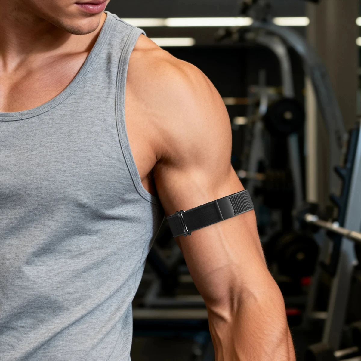 حزام ساعة رياضي من النايلون لحزام Amazfit Helio مقاس 22 مم، حزام تعقب للياقة البدنية قابل للتعديل، سوار ذراع بديل قابل للتنفس للمعصم