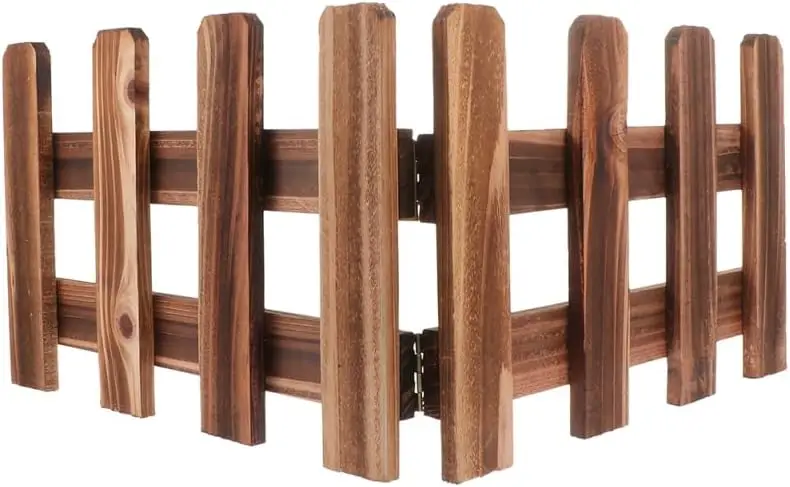 

Деревянный садовый забор-ограждение из карбонизированной древесины для балконов, клумб, дворов, легкие панели-решетки