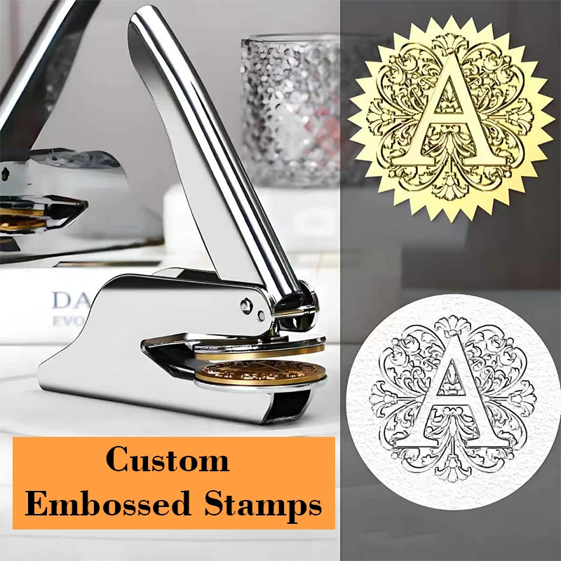 

Customized Embossed Stamps LOGO DIY Personalized Wedding Seals Embossing Stamps Birthday Name Private Envelope Party Invitatio