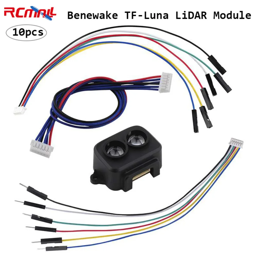 10PCS Benewake TF-Luna LiDAR Module Range Finder 5V UART IIC Sensor Single-Point Micro Ranging Module for Arduino Pixhawk