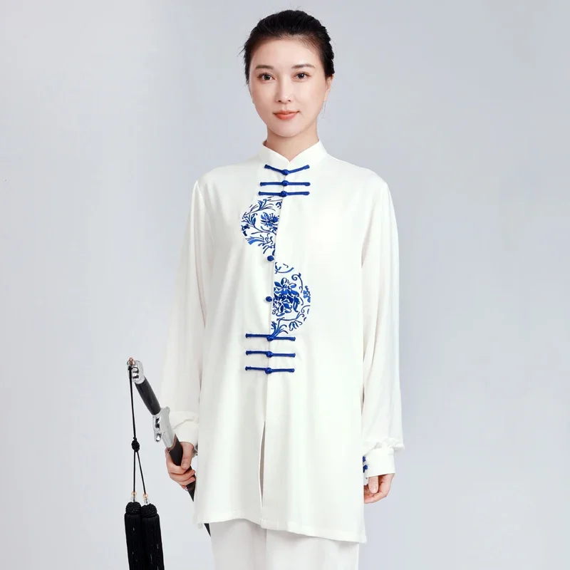 

Martial Art Uniform Tai Chi Clothes Kung Fu Dress Wushu Clothing Women Girl Kun Master 2023 New Style