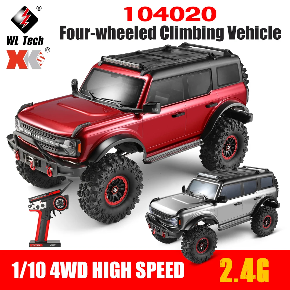 WLtoys 1:10 รถปีนเขาไฟฟ้า 104020   4WD รีโมทคอนโทรล รถออฟโรด ของเล่นสําหรับผู้ใหญ่