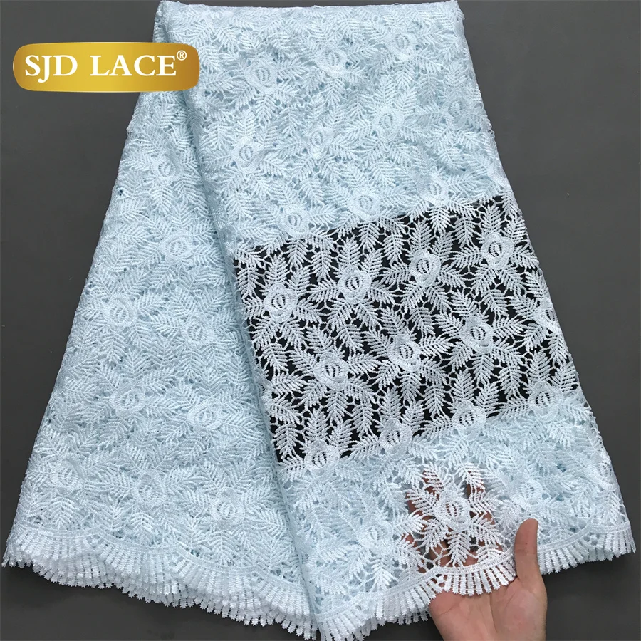 

SJD LACE 5Yards New Guipure Cord Wedding Lace Fabric 2024 High Quality African Water Soluble Lace for Women Wedding Dresses 4074