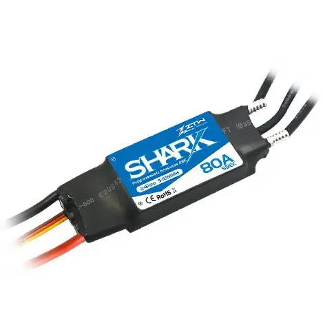 

ZTW Shark 80A BEC водонепроницаемый бесщеточный ESC для лодки с системой водяного охлаждения модель лодки RC