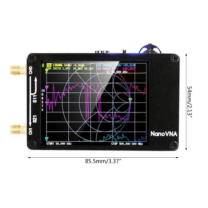 Measuring S Parameters Voltage- Standing Wave Ratio Phase Delay Smith- Chart 50KHz-1.5GHz MF-HF VHF-UHF Antenna Analyzer