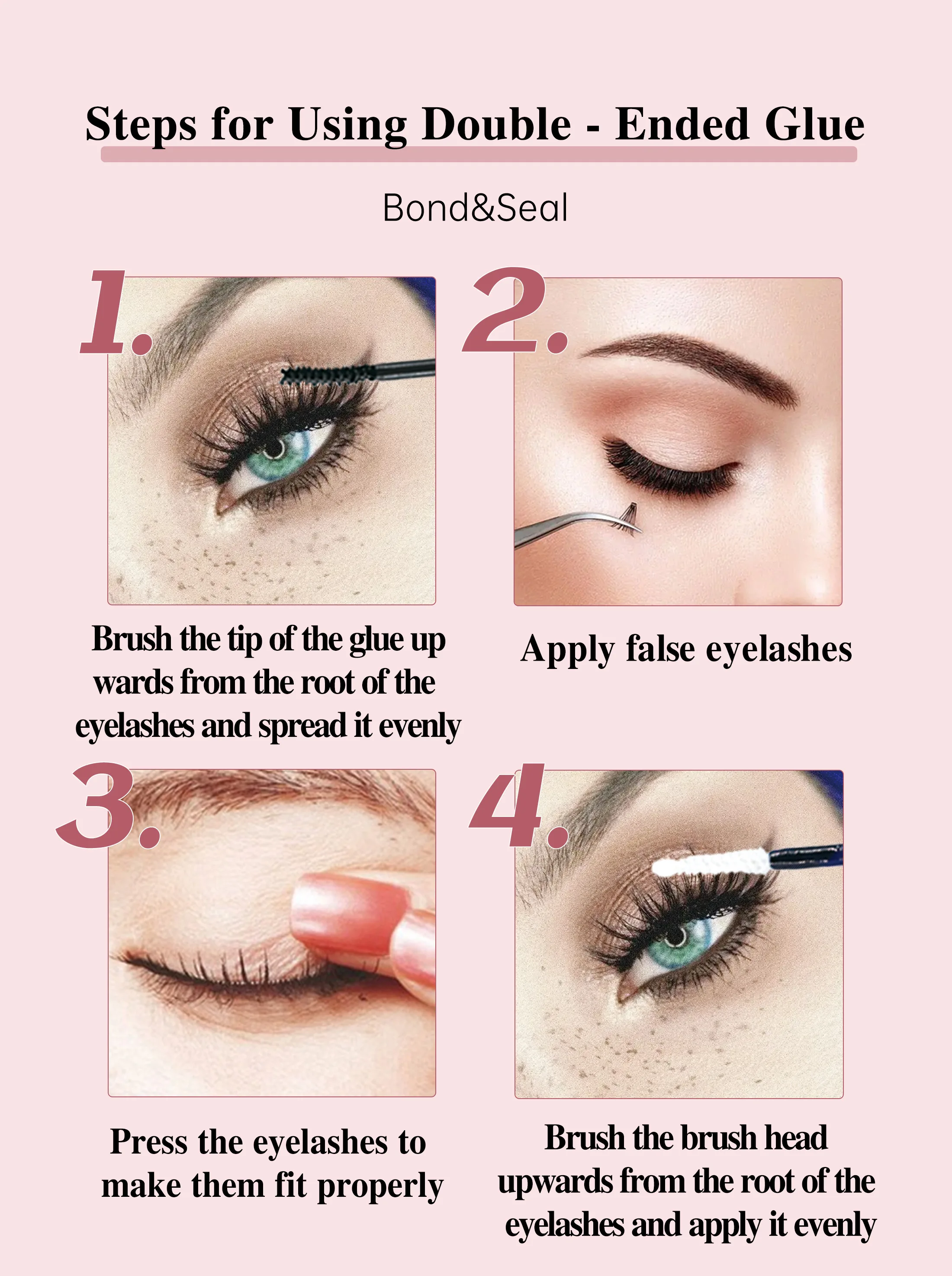 one pcs Eyelash glue and sealant, waterproof, 72-hour strong adhesion, no glue residue, fast-drying glue for quick application.