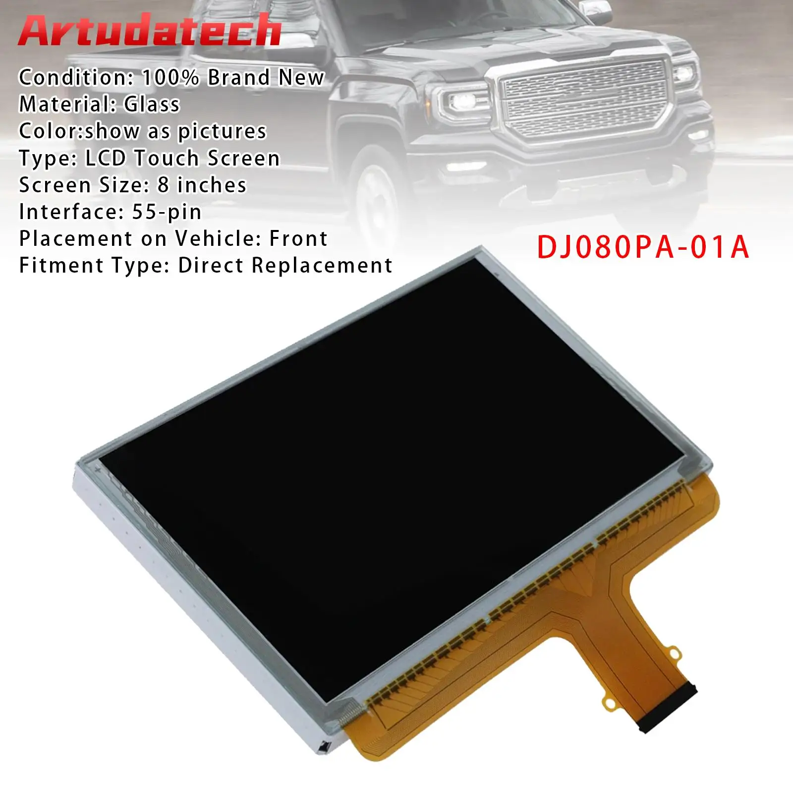 

Стеклянный дигитайзер с сенсорным экраном Artudatech 8 дюймов DJ080PA-01A для Chevrolet Silverado, автомобильные аксессуары